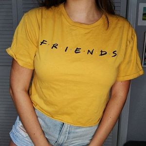 Friends tv show yellow crop Medium tee